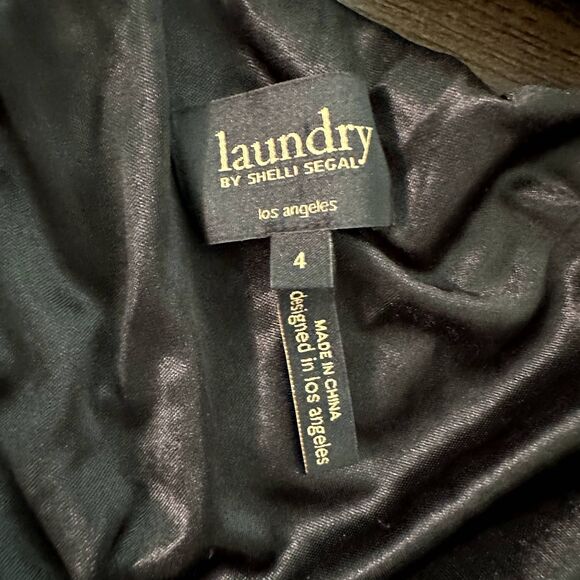 Laundry by Shelli Segal Black One-Shoulder Mini Dress Size 4 NWT $295 Nordstrom - Picture 8 of 8